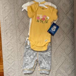 Two onesies and matching pants